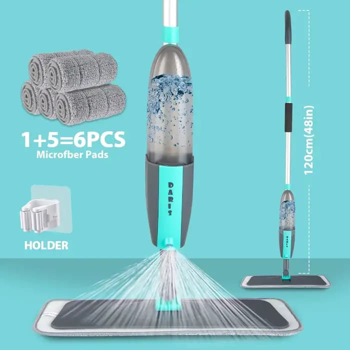 Balais magiques de balayeuse de nettoyage de sol avec des tampons en microfibre 360 ° Balai plat de vadrouille de