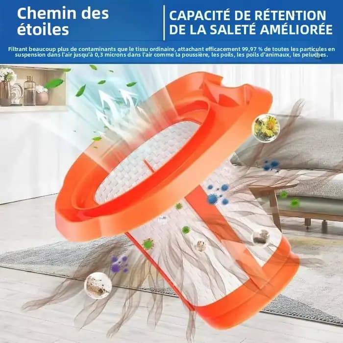 Lot de 6 filtres pour aspirateur à main HHVKF10