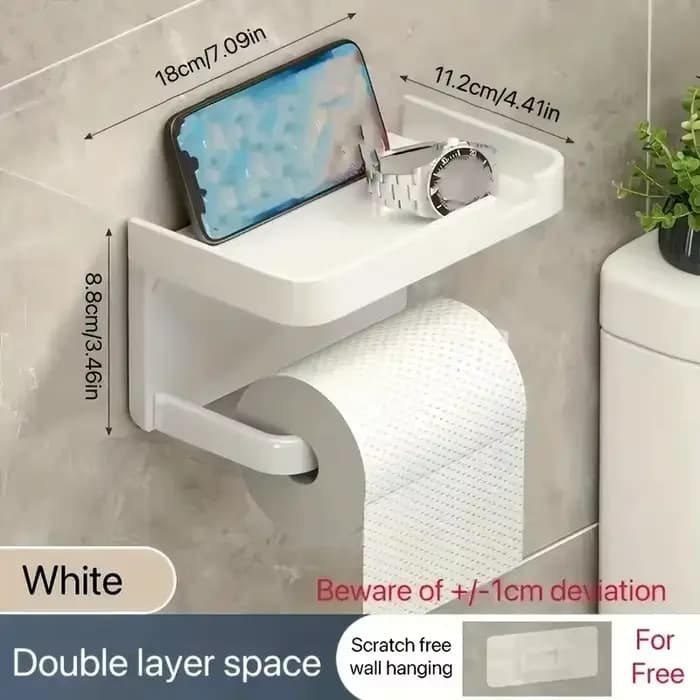 Porte-papier hygiénique facile à installer – Organisateur mural
