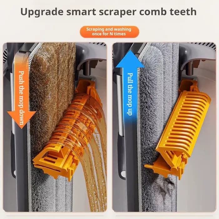 Serpillère rotative JOYBOS mains libres pour sols plats 33 cm avec seau