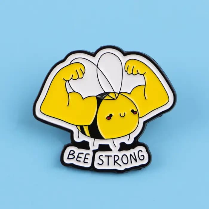 Broches en émail abeille mignonnes « Ne t'en fais pas