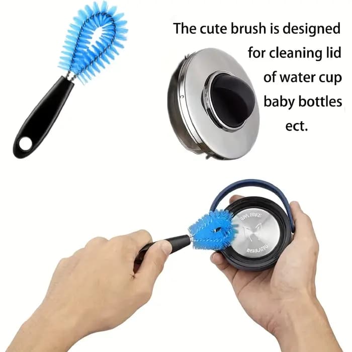 Ensemble de brosses pour bouteille d'eau en acier inoxydable 3 en 1 Brosse de nettoyage