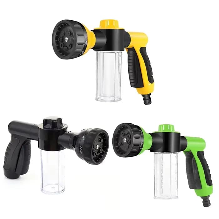 Pistolet à mousse haute pression 8 en 1 avec distributeur de savon pour lavage de voiture