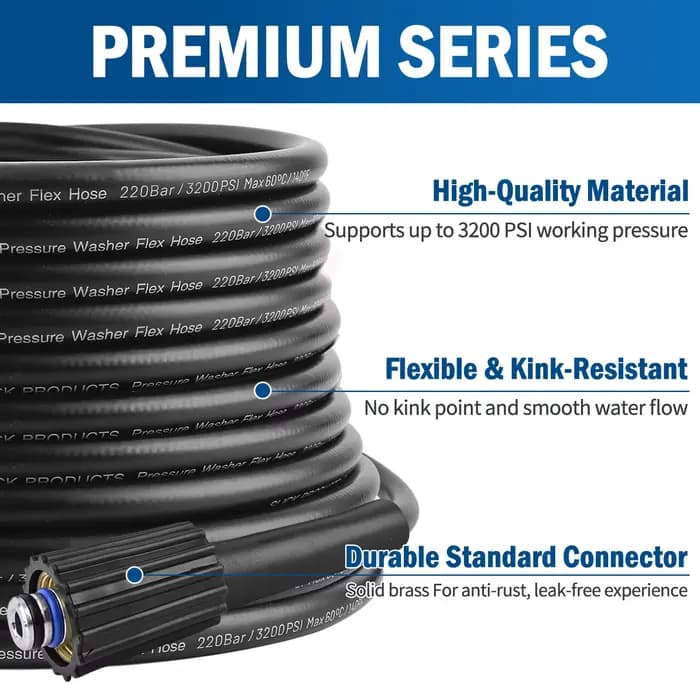 Tuyau de nettoyeur haute pression tuyau Super Flexible 12M