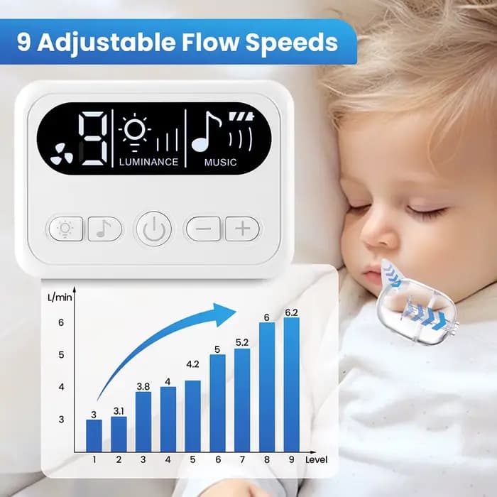 Nettoyeur nasal électrique avec musique et lumière douce, aspirateur nasal électrique puissant et sûr pour adultes et nourrissons, kit de soins nasaux