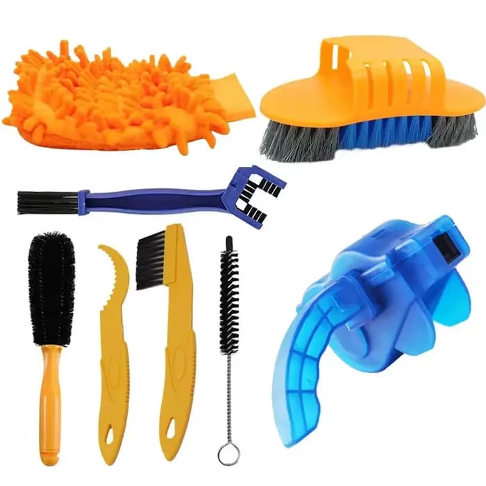 Kit de Nettoyage Portable pour Vélo VTT – Ensemble de Brosses de Nettoyage et Outil de Réparation pour Vélos de Route