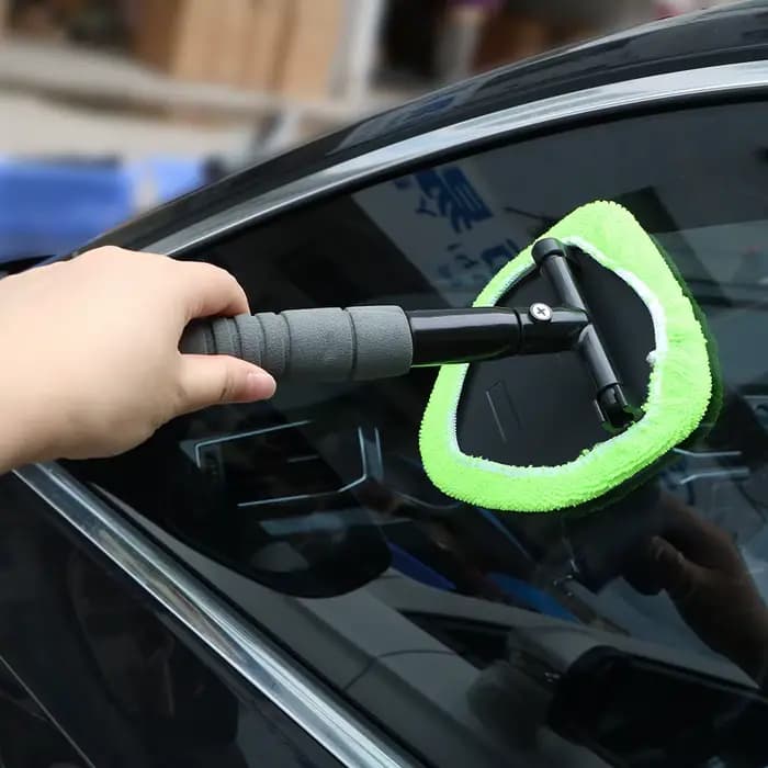 Nettoyeur de vitres télescopique en microfibre