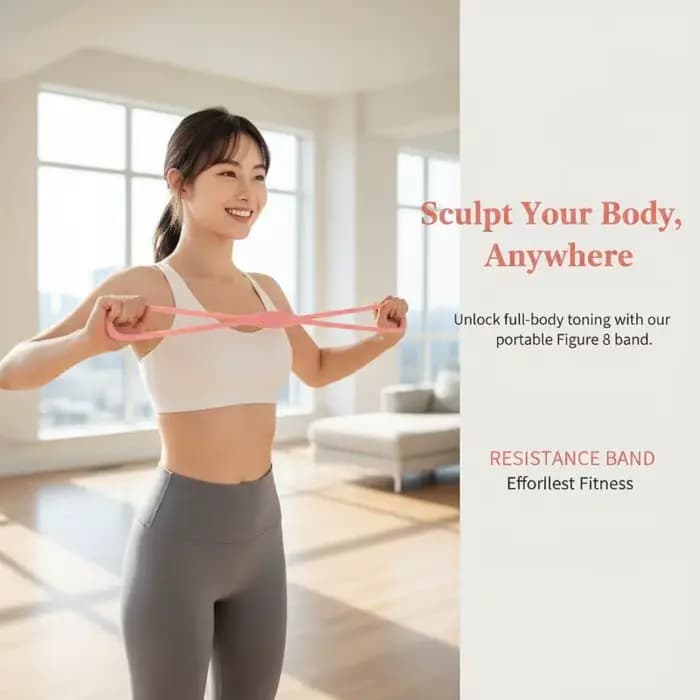Bandes de résistance en silicone en forme de 8