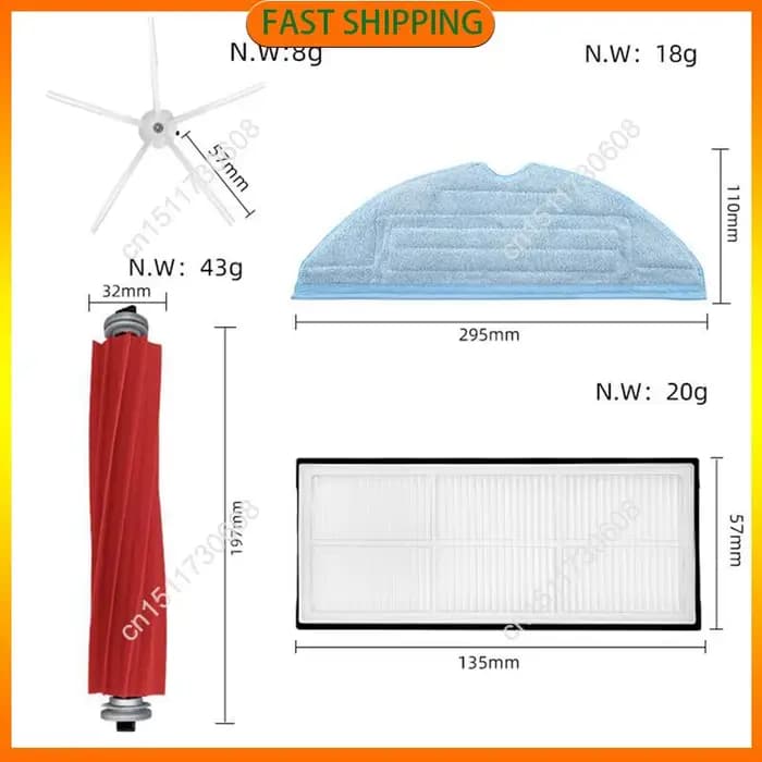 Kit d'accessoires pour aspirateur Robot Roborock S7 S7 Plus T7S T7S