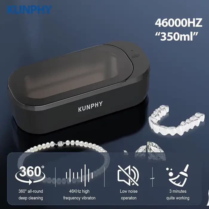 KUNPHY nettoyeur de bijoux à ultrasons 12oz 46KHz