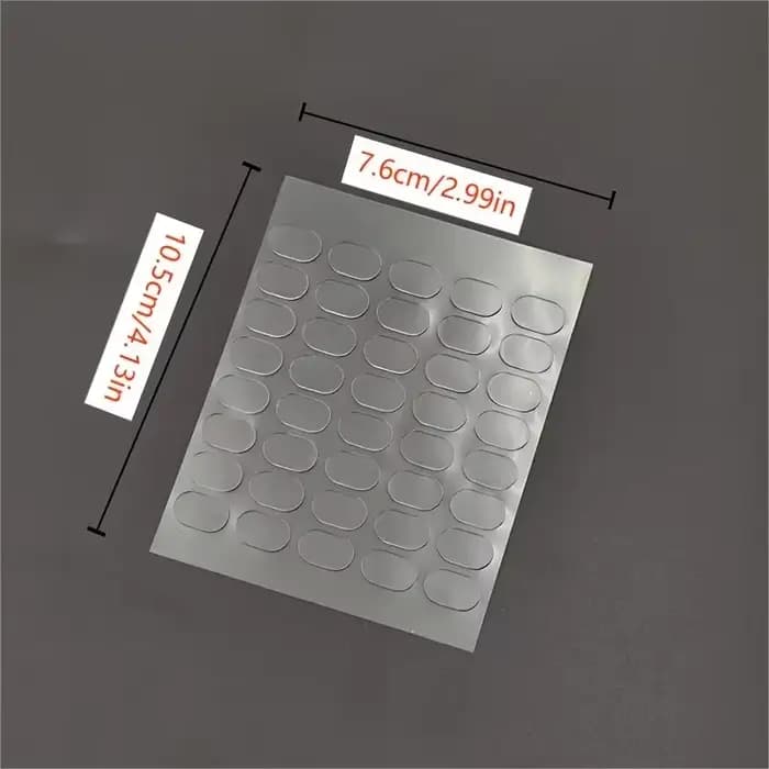 200 pièces de coussinets adhésifs transparents double face - Non marquant