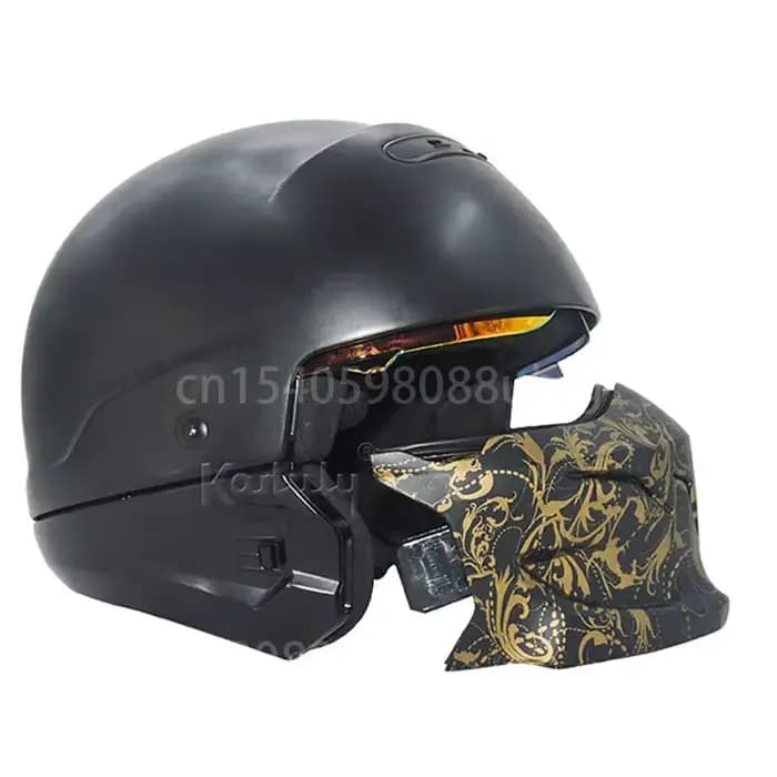 Masque facial pour casque de moto Scorpion Exo Combat Covert Skull Retro, accessoires pour casque, casque non inclus