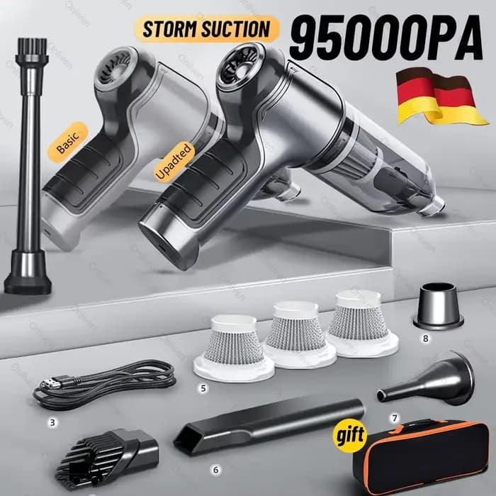 SZUK aspirateur de voiture CIeaner 95000Pa Machine de nettoyage à main sans fil puissant Mini
