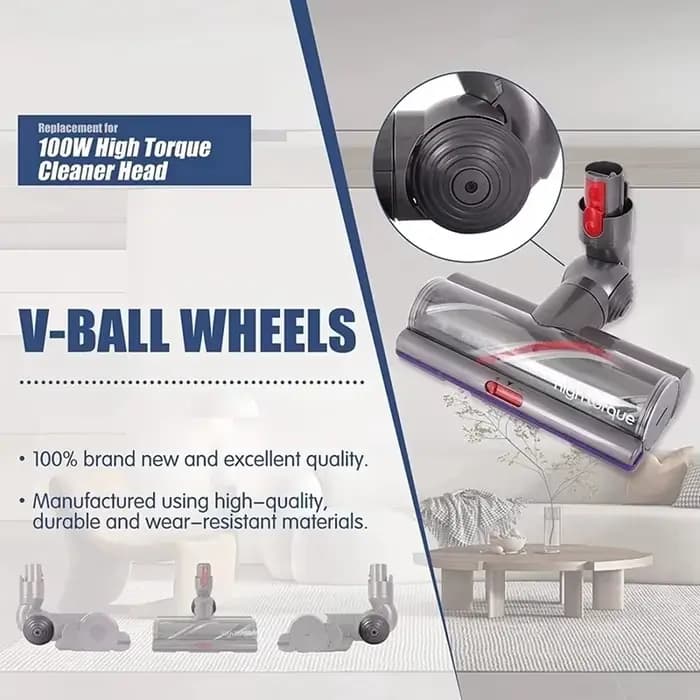 Roues pour aspirateur Dyson V10 V11 V15, 100W, tête de nettoyage à entraînement Direct, accessoires de remplacement, pièces de rechange