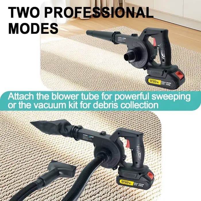 Souffleur d'air et aspirateur sans fil 2 en 1, collecteur de poussière et de feuilles pour voiture, ordinateur, jardin, compatible avec Makita 18V/21V