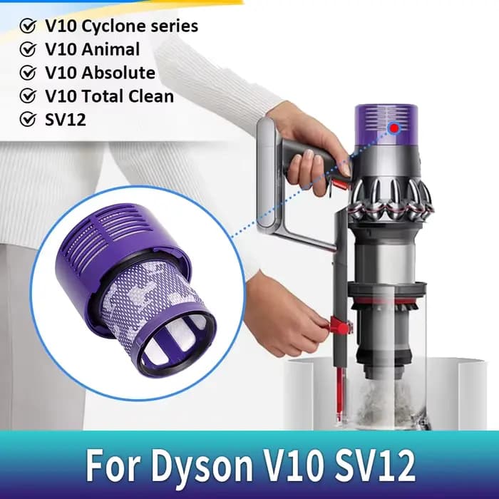 Filtre HEPA pour aspirateur sans fil Dyson V10 US/SV12 Cyclone Animal Absolute Total Clean