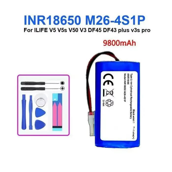 Batterie pour Robot de nettoyage INR18650 M26-4S1P 9800Mah pour aspirateur Ilife V5 V5s V50 V3 DF45 DF43 Plus V3s Pro