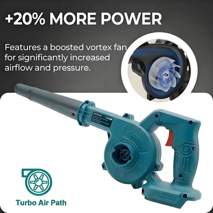 Souffleur d'air et aspirateur sans fil 2 en 1, collecteur de poussière et de feuilles pour voiture, ordinateur, jardin, compatible avec Makita 18V/21V