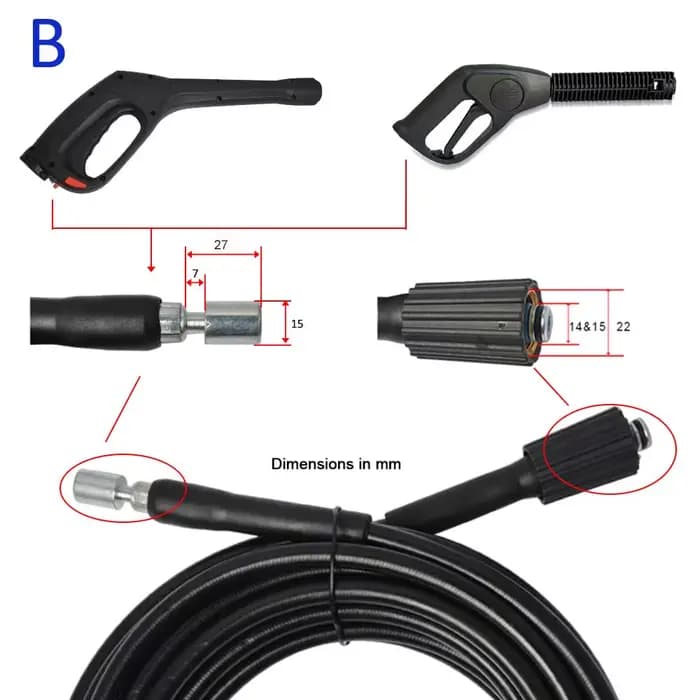 Tuyau d'Extension en Plastique pour Lave-auto Bosch, Haute Pression, 6 ~ 15m