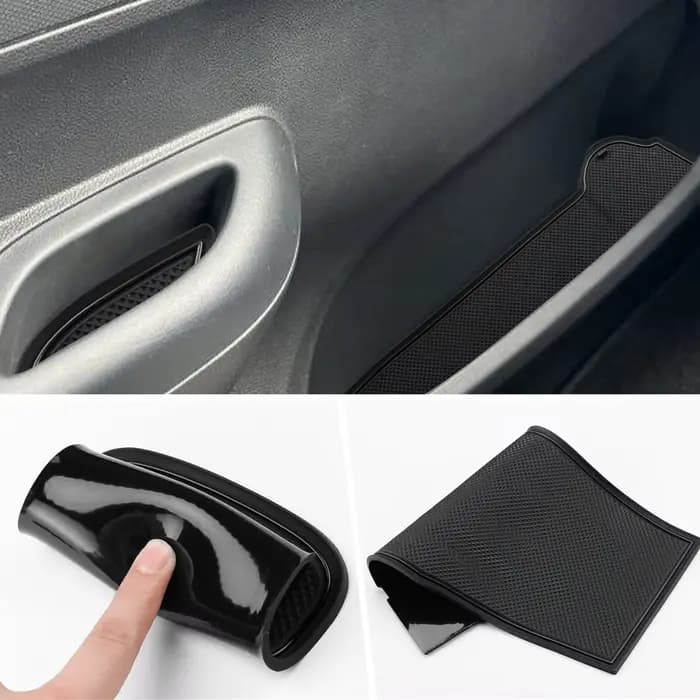 Tapis de porte de voiture à rainure, pour Dacia Spring Electric 2022 2023 2024, tampons de fente antidérapants pour Renault Kwid e-tech, accessoires