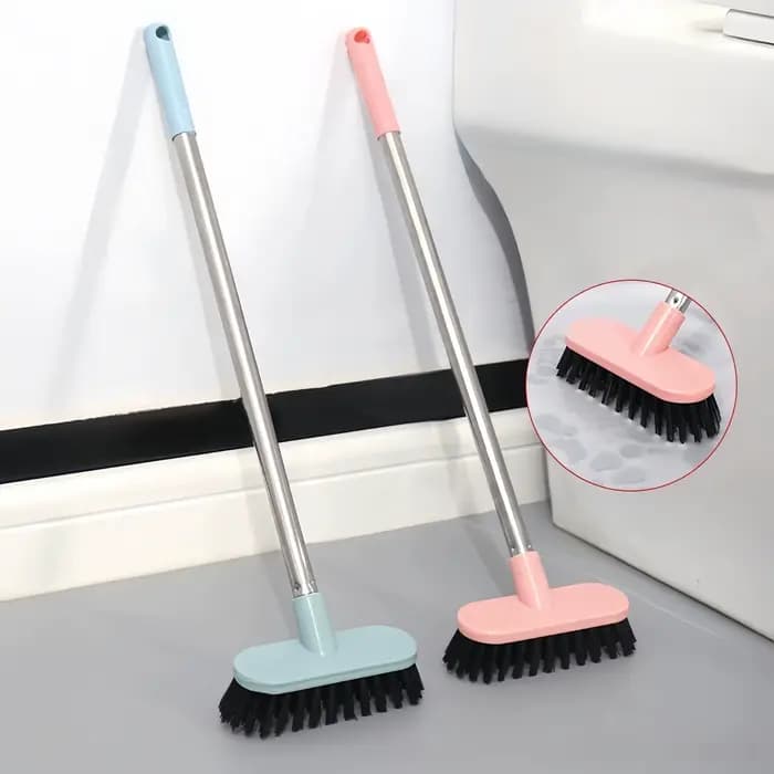 Brosse à récurer le sol avec manche long