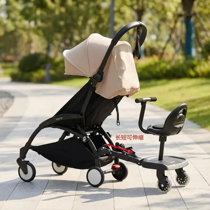 Planche universelle pour poussette avec siège amovible, accessoire de pédale debout pour deuxième enfant, Double siège