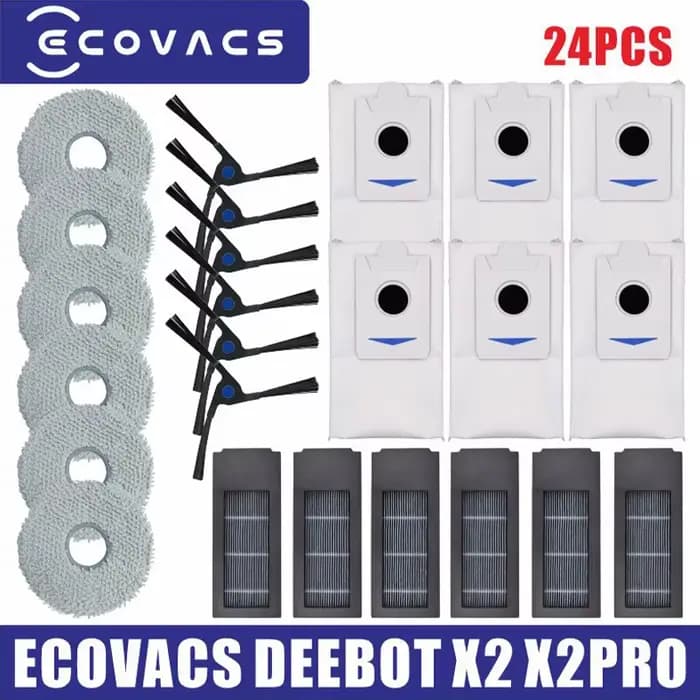 Ecovacs Deebot X2 Omni X2 / X2 Pro Plus/DEX86 aspirateur filtre Hepa nettoyeur Robot vadrouille tissus brosse latérale principale couvercle accessoires