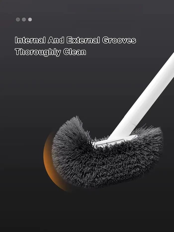 Brosse de toilette domestique sans coins morts