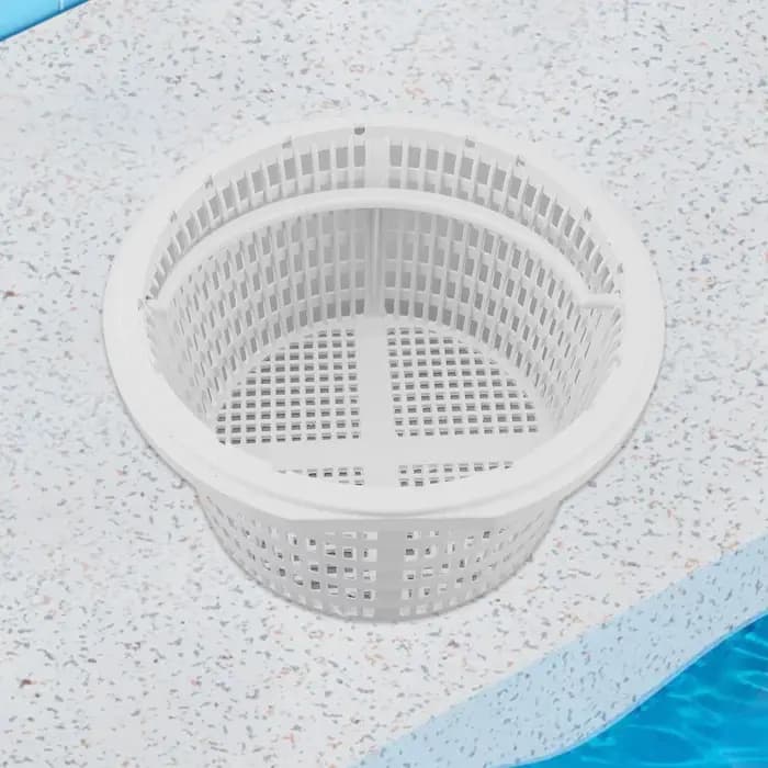 Panier de skimmer pour piscine avec poignée pour éliminer les feuilles et les débris, accessoires de nettoyage de piscine adaptés à la plupart des piscines hors sol