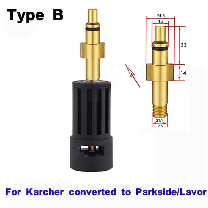 ROUE pour Karcher Parkside adaptateur de buse de laveuse haute pression pour convertir entre