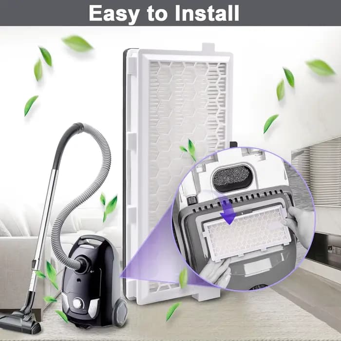 2 filtres HEPA AirClean Plus 50 pour Miele Complete C2 C3 / Compact C1 C2 / S8340 S8360 S8380 / SF-HA 50