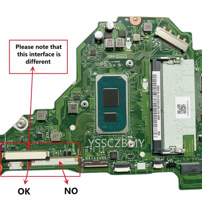 FH5AT LA-K093P carte mère pour Acer Aspire A515-56 carte mère d'ordinateur portable avec CPU i3 i5 i7 RAM 4GB Test OK