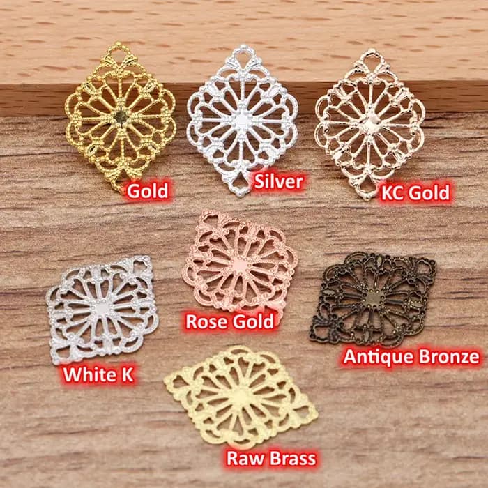 BoYuTe approvisionnement d'usine métal laiton estampage filigrane fleur matériaux à la main bijoux à bricoler soi-même accessoires