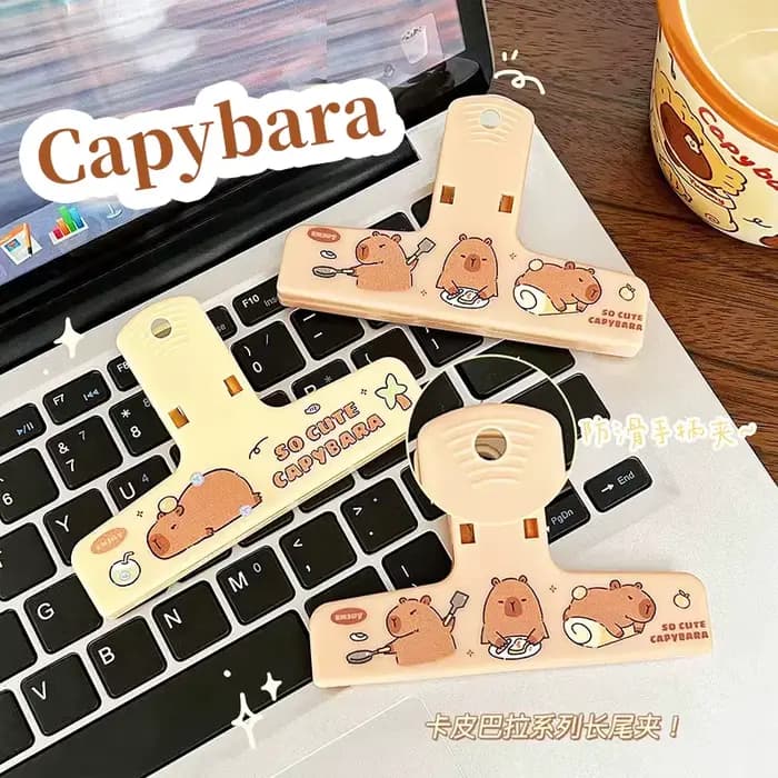 Clips de reliure Capybara, papiers Kawaii, fichiers, Documents, billets, marque-pages, support de Page d'index, fournitures de reliure de bureau