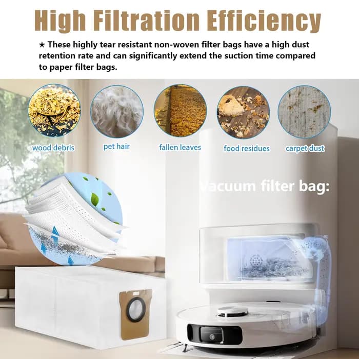 Sac à poussière pour aspirateur Robot Xiaomi X20 Plus X20 Max X20 Pro X10 + S10 + S20 + pour Dreame L10s Ultra L20
