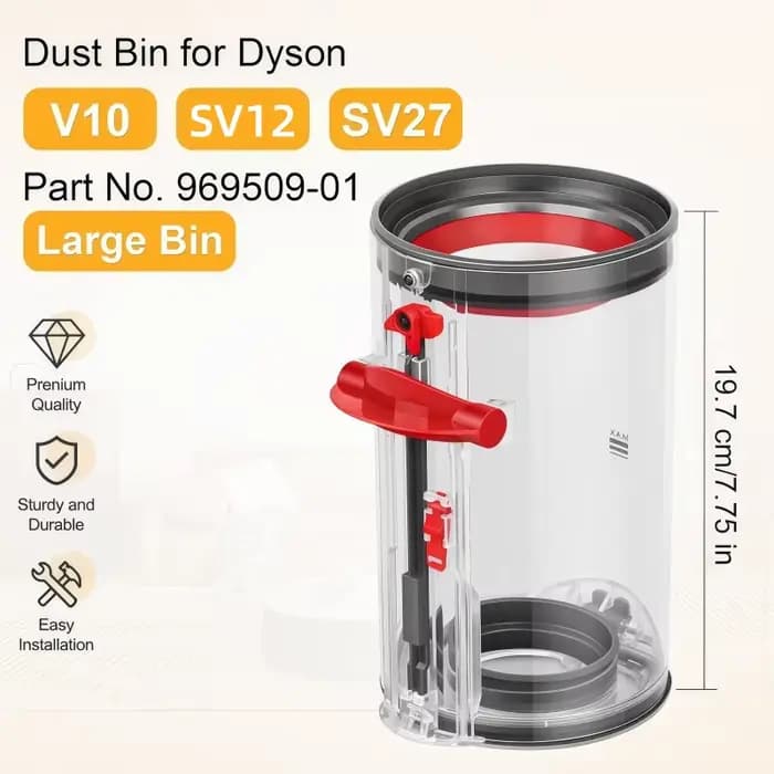 Réservoir d'aspirateur pour aspirateur sans fil Dyson V10 V11 V12 Slim