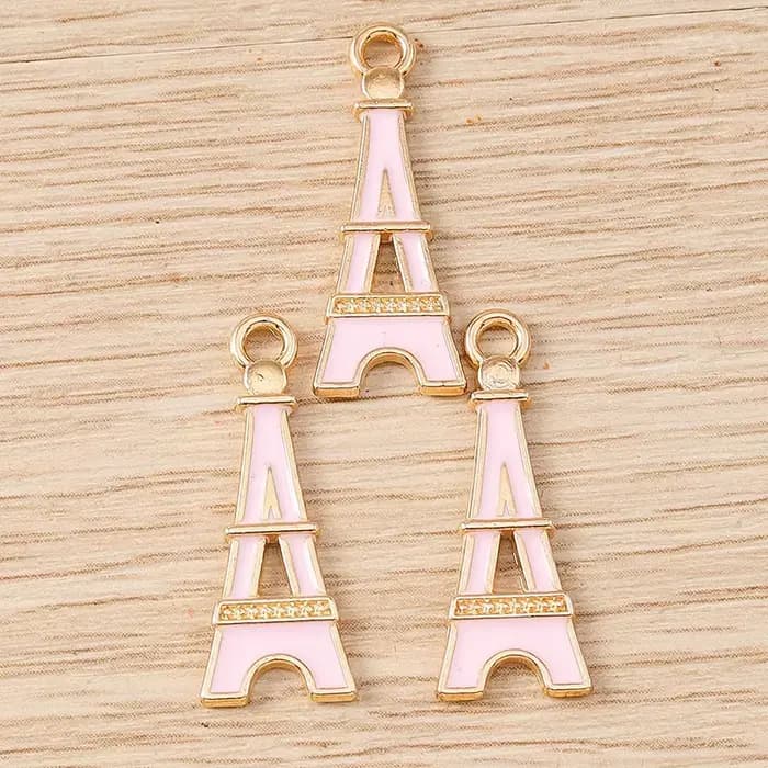 Tusember 10 pièces breloques en alliage émaillé Tour Eiffel de Paris pour pendentifs, boucles d'oreilles, bracelets et accessoires de fabrication de bijoux