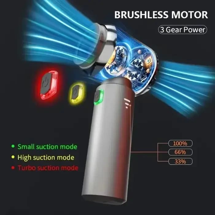 Aspirateur de voiture haute puissance Portable sans fil moteur sans brosse Machine de nettoyage plumeau d'air puissant pour appareil ménager