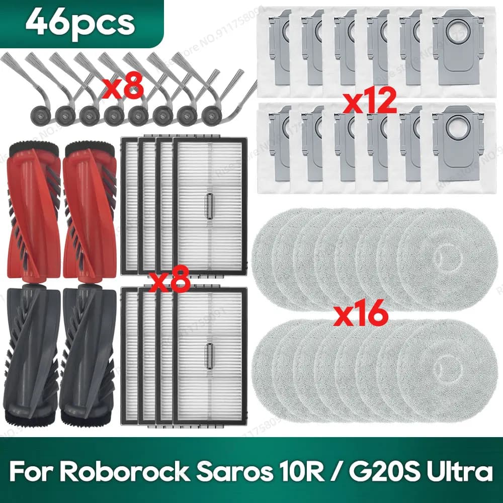 Compatible pour Roborock Saros 10R / Qrevo CurvX / Qrevo Curv 2 Pro / Qrevo Curv 2 ProX / G20S Ultra
