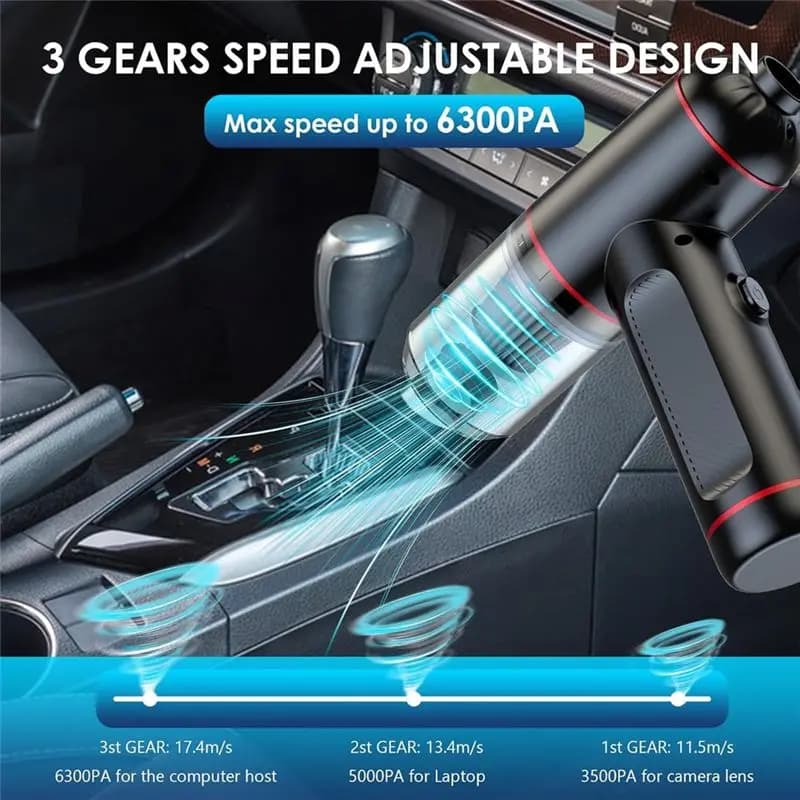 Aspirateur portatif sans fil ABKR, aspirateur pour voiture, aspirateur souffleur et pompe à vide 3 e