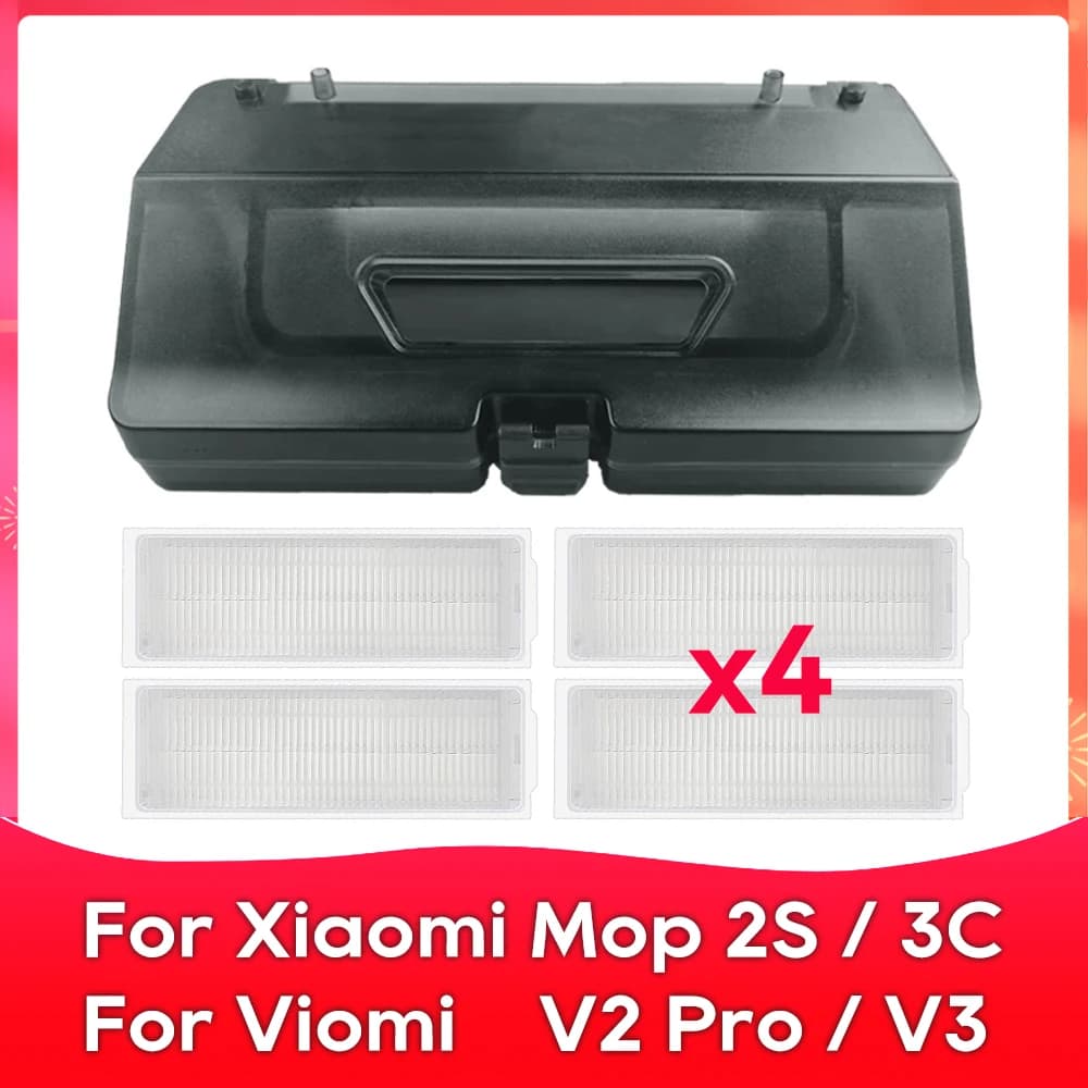 Réservoir d’eau 2 en 1 avec bac à poussière compatible avec Xiaomi Mijia Mop 2S / Mop Pro STYJ02YM /