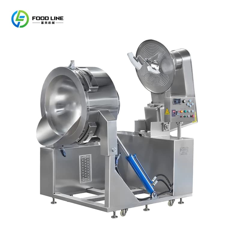 Poêle industrielle grande capacité pour frites, mélangeur de cuisson à vapeur industrielle, personna