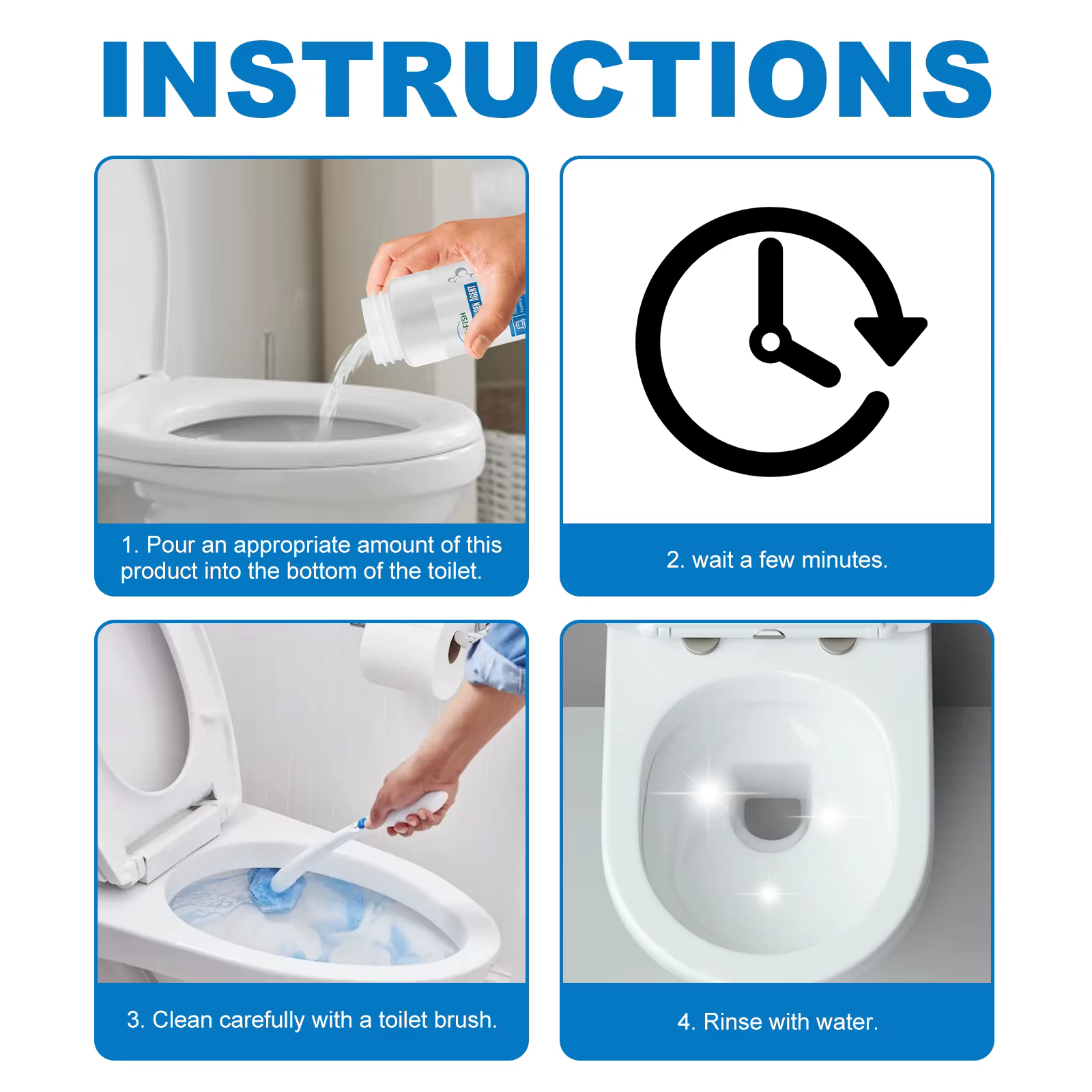 Nettoyant à oxygène réactif pour toilettes, poudre de livres d'hygiène de décontamination, agent dom