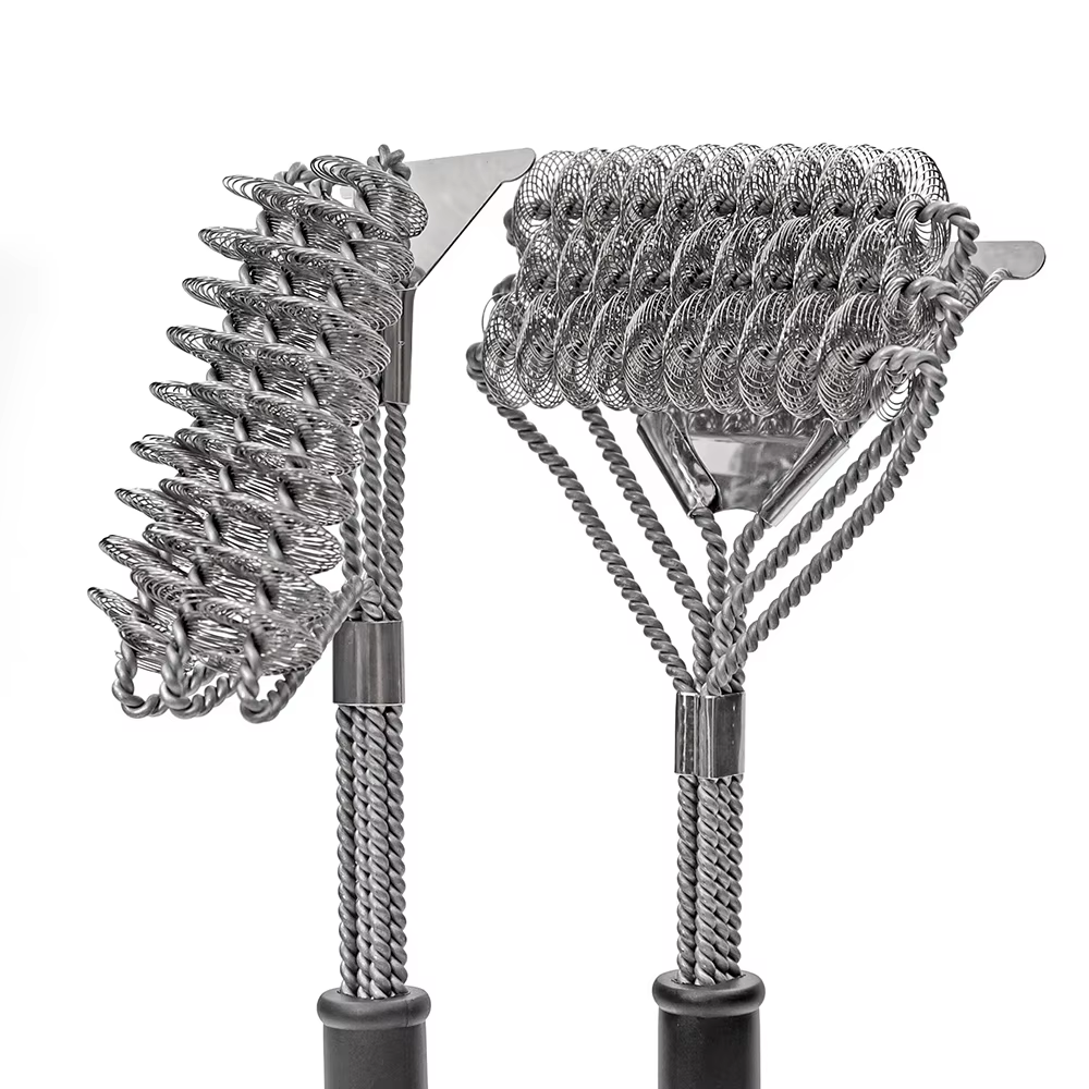 Brosse de gril sûre-brosse de barbecue sans poils-nettoyeur de barbecue en acier inoxydable résistan