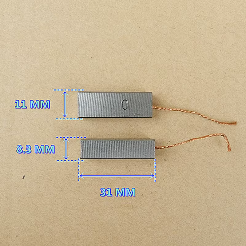 2 pièces de balais de charbon 8,3*11*31mm pour moteur d'aspirateur, remplacement de balais de moteur