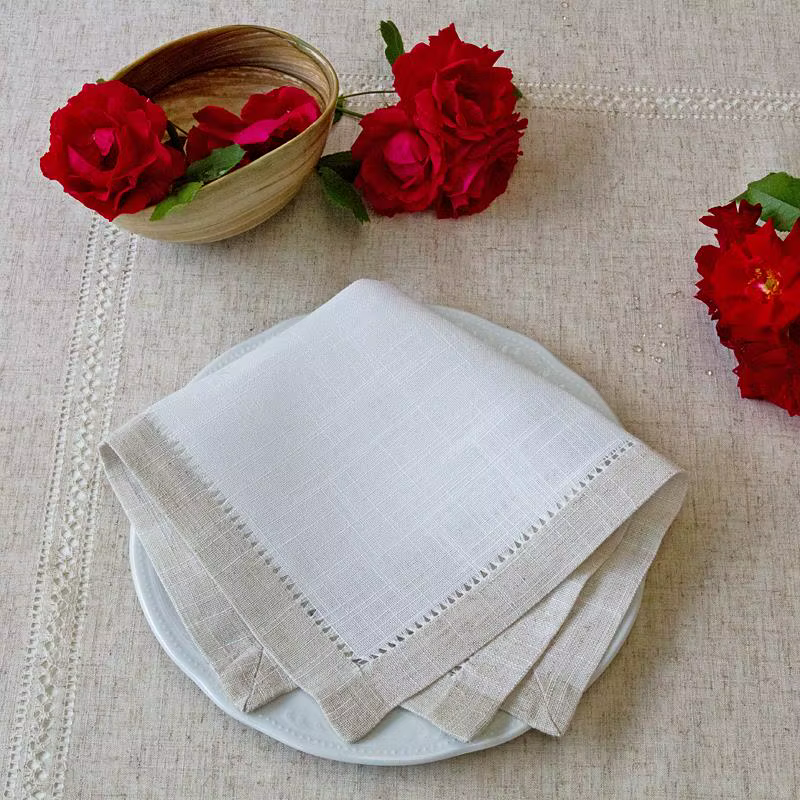 @ Serviette pratique et polyvalente avec ourlet fait à la main, aspect lin élégant, décoration de ta