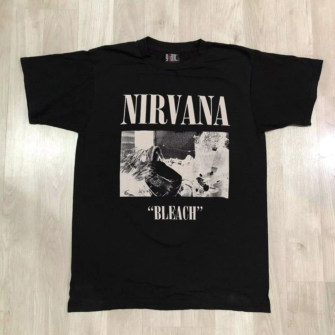 T-shirt vintage américain en coton pour hommes et femmes, groupe de rock Nirvana, Lincoln Park, vête