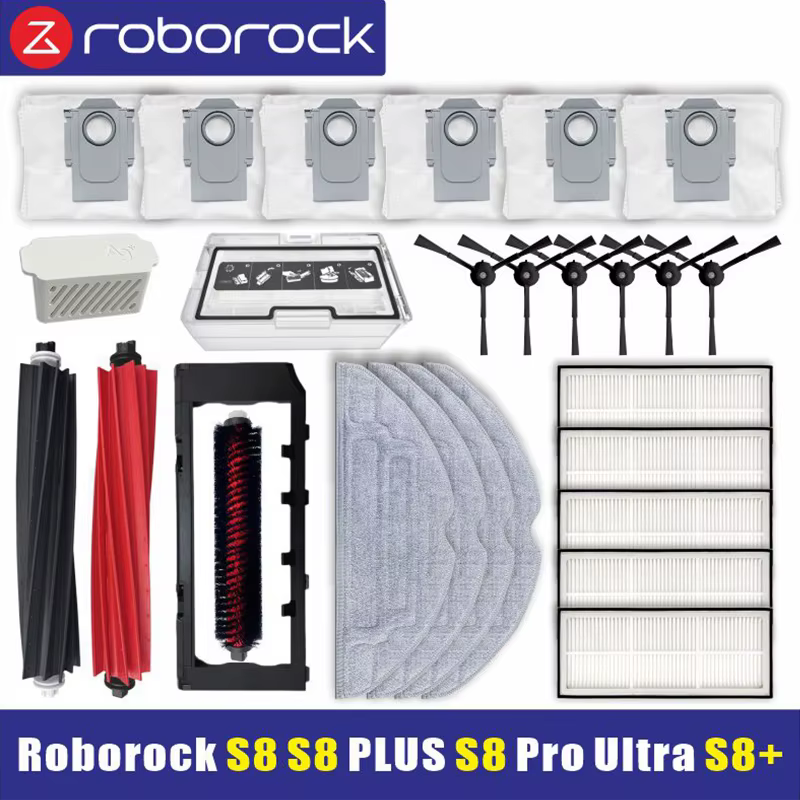 Roborock S8 Pro Ultra S8 + Robot aspirateur pièces de rechange brosses latérales principales tissus 