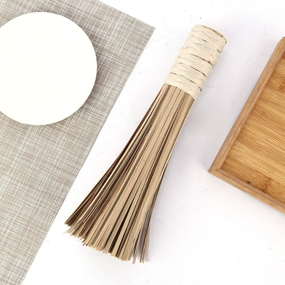 Wok brosse de nettoyage, 1 pièce, 7 pouces de long, fouet traditionnel en bambou, outils de cuisine