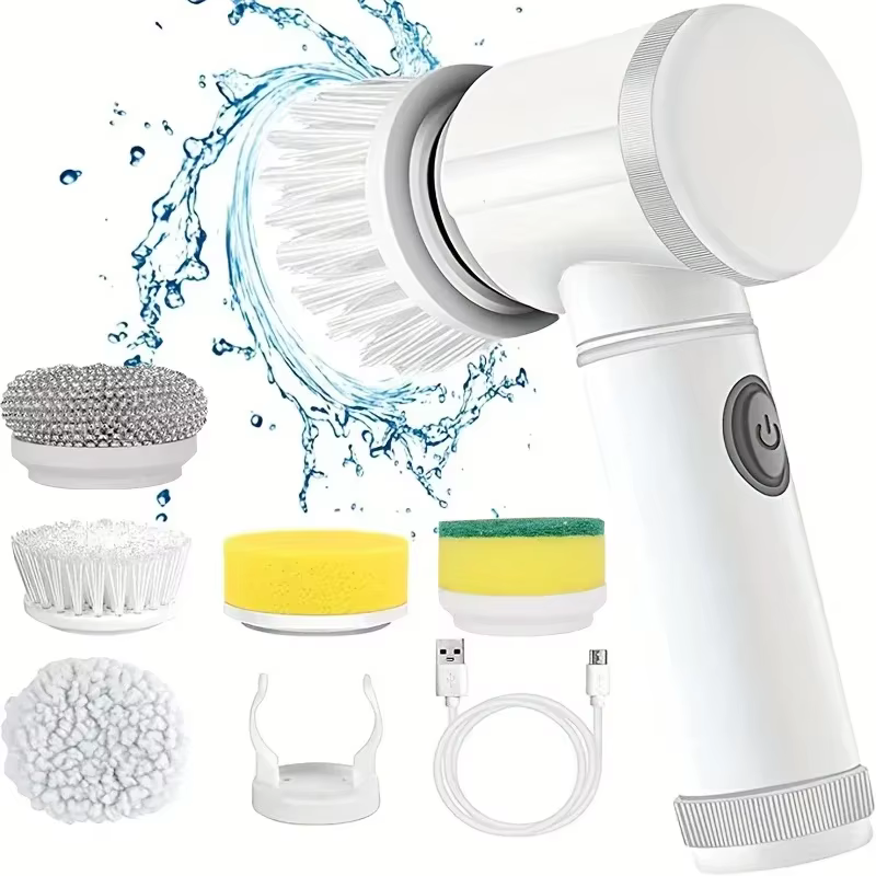 Épurateur électrique à rotation, brosse de nettoyage sans fil pour salle de bain, épurateur électriq